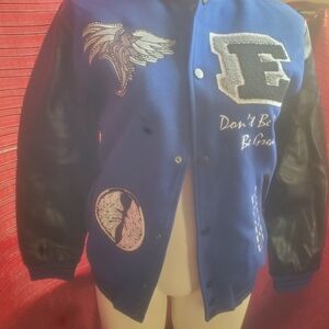 NWOT! Blue and Black Varsity Jacket
